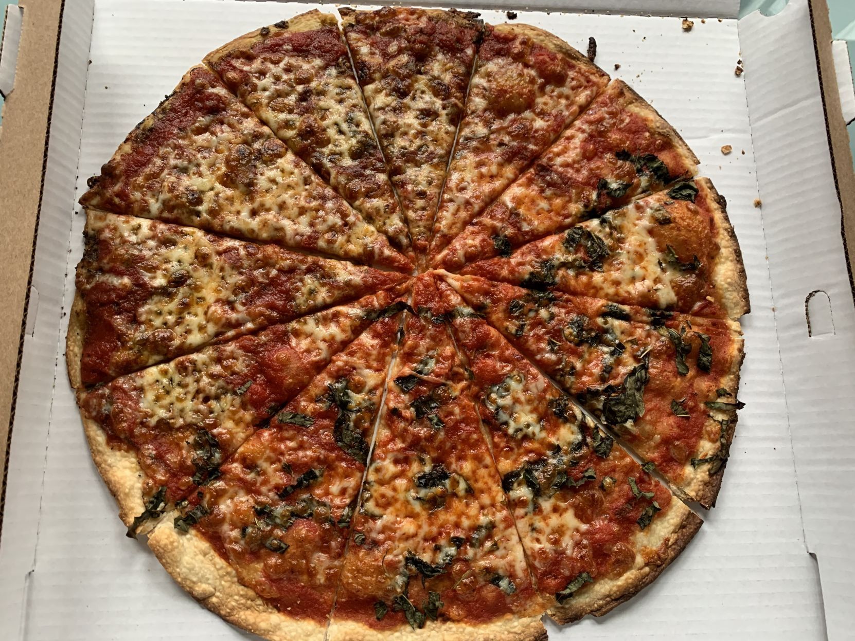 Basil pizza